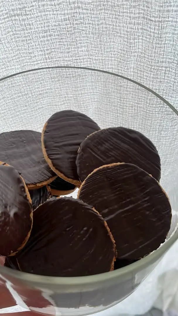 Homemade Dark Chocolate Coated Butter Cookies